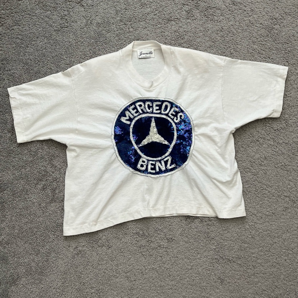 Vintage Jeanette Sequin Mercedes Benz Top-Size XL